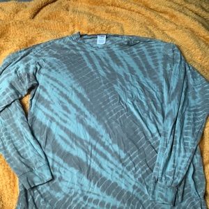 Long Sleeve Tie Dye Pink Shirt